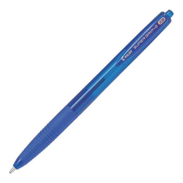 Pilot Super Grip G Retractable Ballpoint Extra Broad Blue Pens (BPGG-8R-XB-LL) x 12's pack FP20295