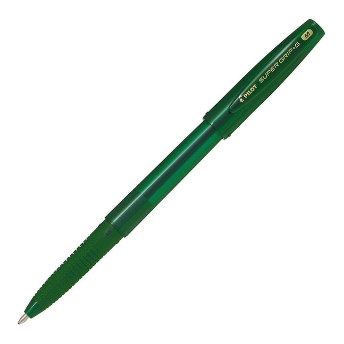 Pilot Super Grip G Stick Ballpoint Medium Green Pens (BPS-GG-M-G) x 12's pack FP20293