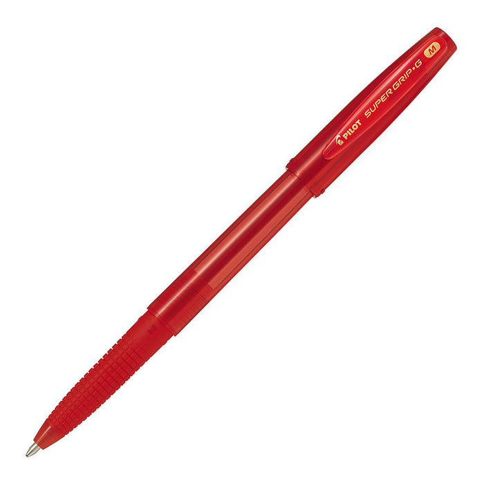 Pilot Super Grip G Stick Ballpoint Medium Red Pens (BPS-GG-M-R) x 12's pack FP20292