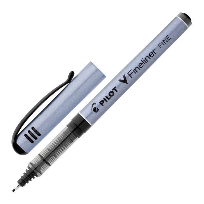 Pilot V-Fineliner Fibre Tip 0.5mm Black Pens (SW-VPP-B) x 12's pack FP20429