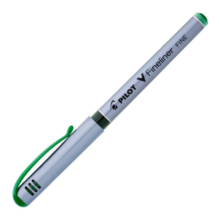 Pilot V-Fineliner Fibre Tip 0.5mm Green Pens (SW-VPP-G) x 12's pack FP20423