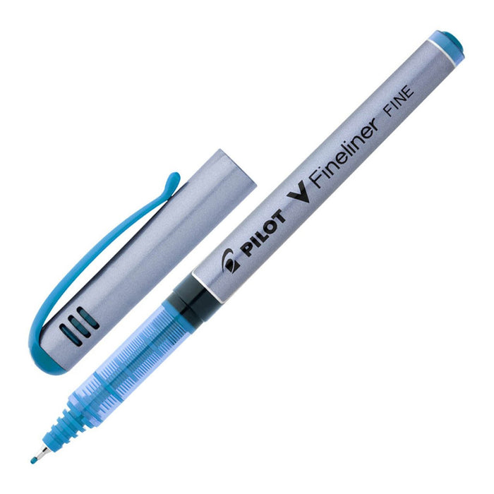 Pilot V-Fineliner Fibre Tip 0.5mm Light Blue Pens (SW-VPP-LB) x 12's pack FP20424