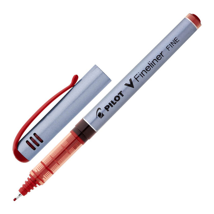 Pilot V-Fineliner Fibre Tip 0.5mm Red Pens (SW-VPP-R) x 12's pack FP20428