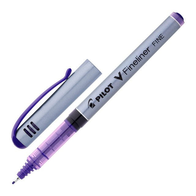 Pilot V-Fineliner Fibre Tip 0.5mm Violet Pens (SW-VPP-V) x 12's pack FP20425