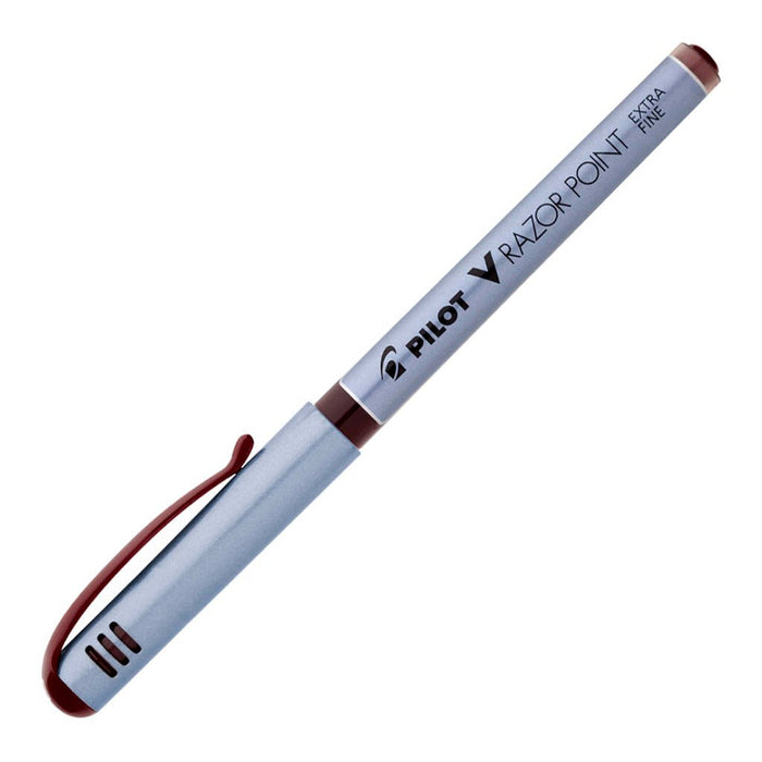 Pilot V-Razor Point Fibre Tip 0.4mm Brown Pens (SW-V10P-BN) x 12's pack FP20430