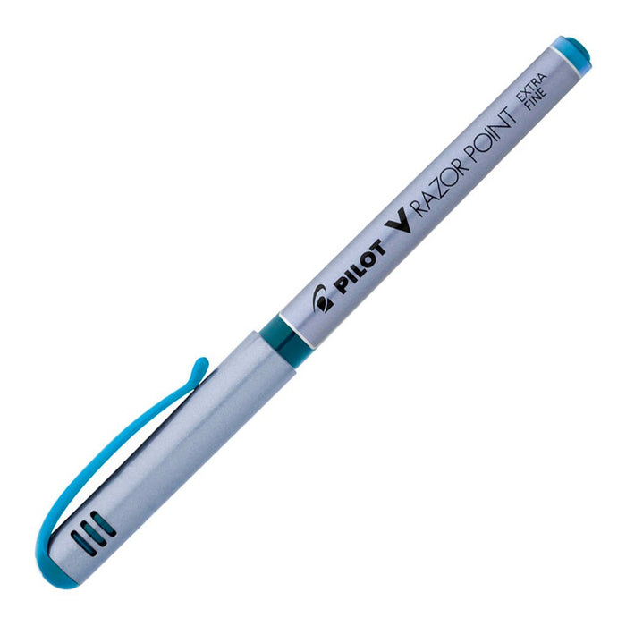 Pilot V-Razor Point Fibre Tip 0.4mm Light Blue Pens (SW-V10P-LB) x 12's pack FP20432