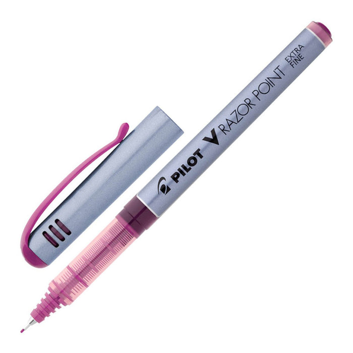 Pilot V-Razor Point Fibre Tip 0.4mm Pink Pens (SW-V10P-P) x 12's pack FP20434