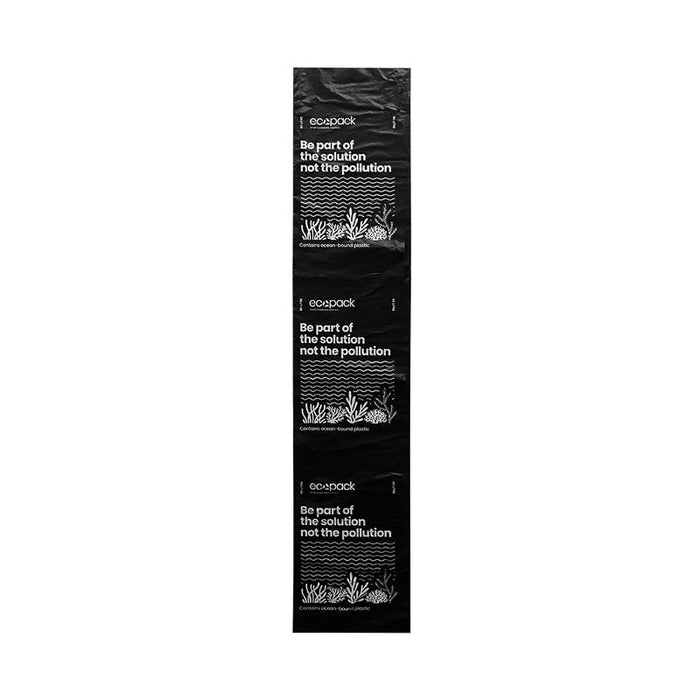 Plastic Bin Liner in Dispenser Box 80L Ocean/Recycled, Black, 2 Boxes x 100's (200 bags) ECOC-5580