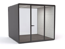 Haven Studio Pod Booth, Clear Glass, Black Exterior