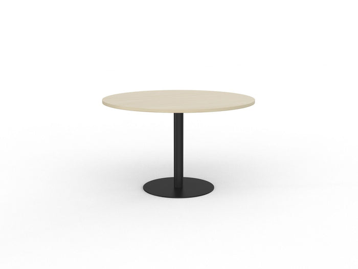 Polo Meeting Table 1200mm Round - Black Frame (Choice of Worktop Colours) Nordic Maple KG_POLO_B_NM