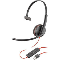 Poly Blackwire 3210 Headset - Mono - USB Type A - Wired - 20 Hz - 20 kHz - Over-the-head - Monaural - Supra-aural - Noise Reduction, Noise Cancelling Microphone IM4904728