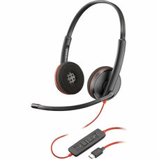 Poly Blackwire 3220 Stereo USB-C Headset, Mini-phone 3.5mm, Wired, Noise Canceling, Black IM6076881