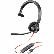 Poly Blackwire 3315 Headset - Mono - USB Type A, Mini-phone (3.5mm) - Wired - 32 Ohm - On-ear - Monaural - Ear-cup - 213.4 cm Cable - Omni-directional Microphone - Black IM5911807