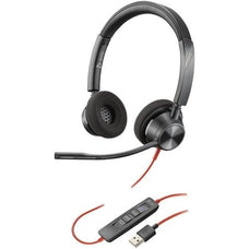 Poly Blackwire 3320-M Microsoft Teams Certified USB-A Headset - Wired - 20 Hz - 20 kHz - Binaural - Ear-cup - 217.9 cm Cable IM5883857