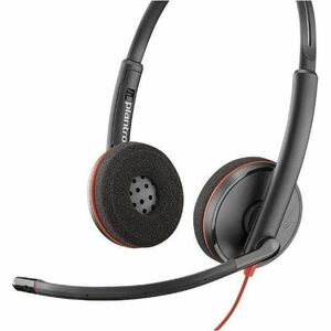 Poly Blackwire C3220 Headset - Stereo - USB Type C - Wired - 32 Ohm - 20 Hz - 20 kHz - Over-the-head, Over-the-ear - Binaural - Supra-aural - 158.5 cm Cable - Noise Cancelling Microphone - Black IM6043935