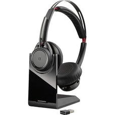 Poly Plantronics Voyager Focus UC B825 Headset, Stereo, USB, Wireless, Bluetooth, Noise Canceling, Black, TAA Compliant IM5012263