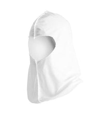 Polycotton Full Face Balaclavas - White, 390mm, Reusable/Washable x 200's Pack MPH30070