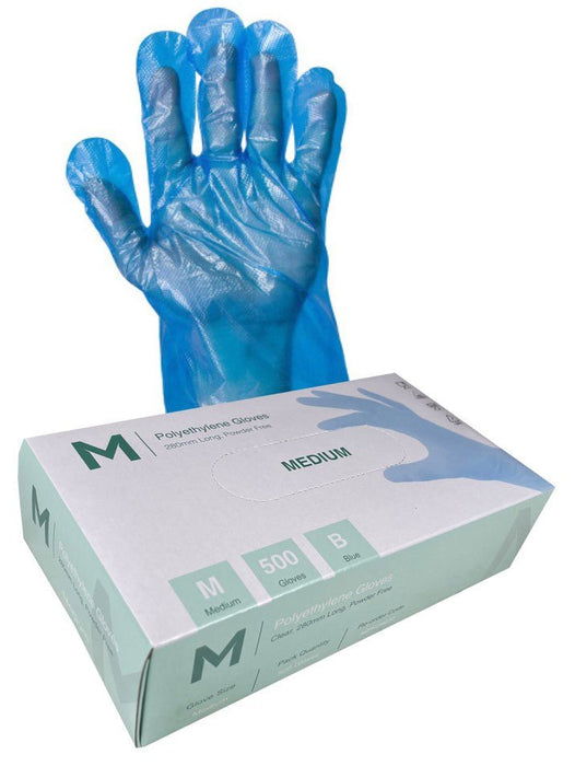 Polyethylene Blue Gloves 1.0g x 5000's - Medium MPH29030