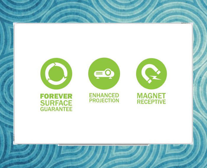 Porcelain Projection Whiteboard 1220 x 1800mm - Magnetic BVWP1218