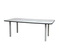 Porcelain Whiteboard Table with Fixed Legs 900 x 1800mm - Magnetic BVWT0918