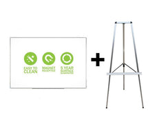 Portable Whiteboard 600 x 900mm + Tripod Easel BVWL0609+EL