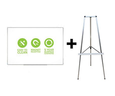 Portable Whiteboard 900 x 1200mm + Tripod Easel BVWL0912+EL