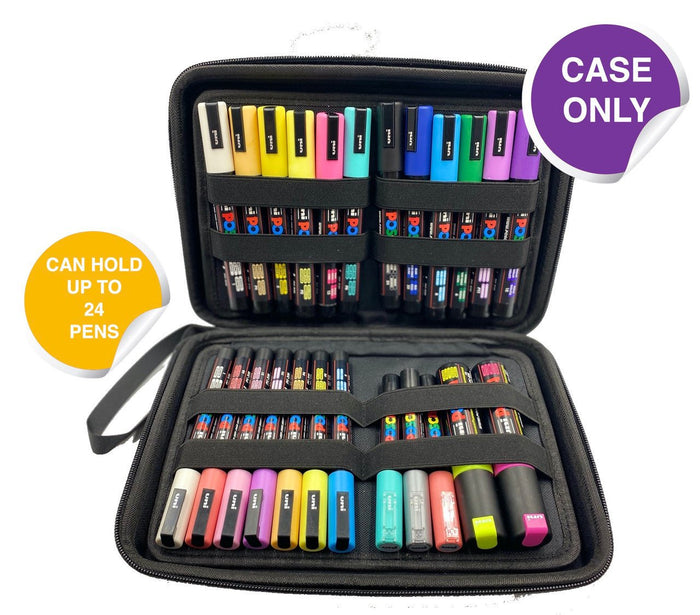 POSCA Small Hardshell Storage Case, Holds 24 Paint Markers, Markers NOT Included CX249023