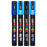 Uni Posca Paint Marker Set, PC-5M, Pack of 4 Shades of Blue, PC5M4PSHBL, Medium Bullet Tip, 1.8-2.5mm