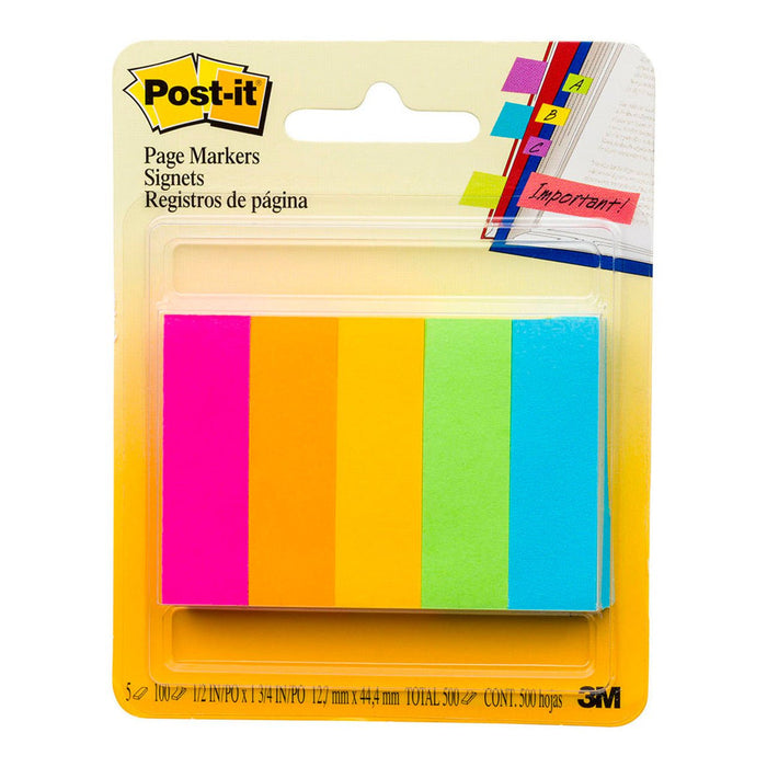 Post-it 670-5AN Page Markers / Flags 13 x 50mm x 5 Colours FP10446