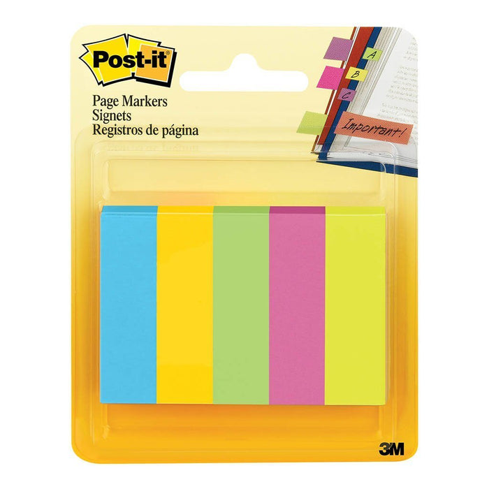 Post-it 670-5AU Page Markers / Flags 13 x 50mm x 5 Colours FP10447