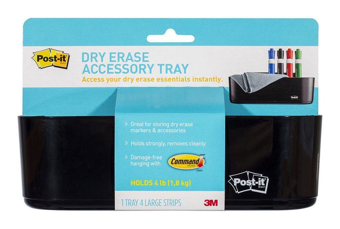 Post-it Dry Erase Whiteboard Accessory Tray Black FP10413