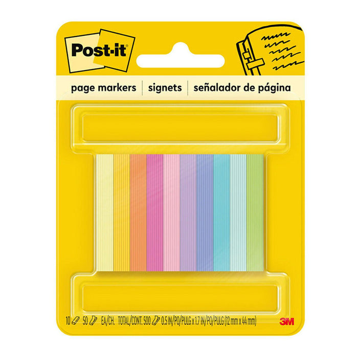 Post-it Page Markers 670-10AB 13mm x 43mm Assorted, Pack of 10 FP10494