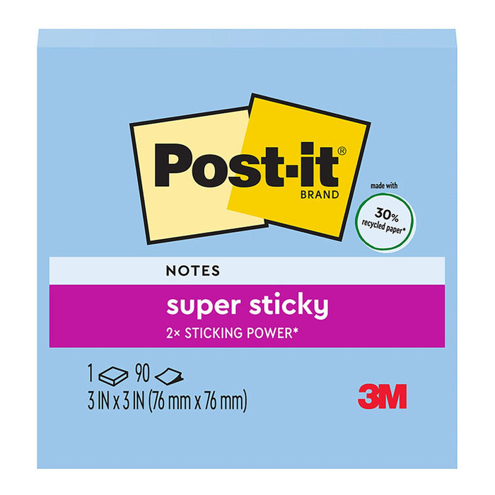 Post-it Rec Super Sticky Notes 654R-1SSWDM 76x76mm Washed Denim 90 sheets FP10608