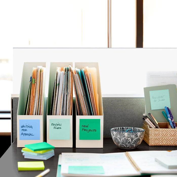 Post-it Recycled Super Sticky Notes 76x76mm, Oasis,  Pack of 5 x 100 sheets (654R-5SST) FP10973