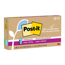 Post-it Recycled Super Sticky Pop Up Notes 76x76mm, Oasis, Pack of 6 x 100 sheets (R330R-6SST) FP10975