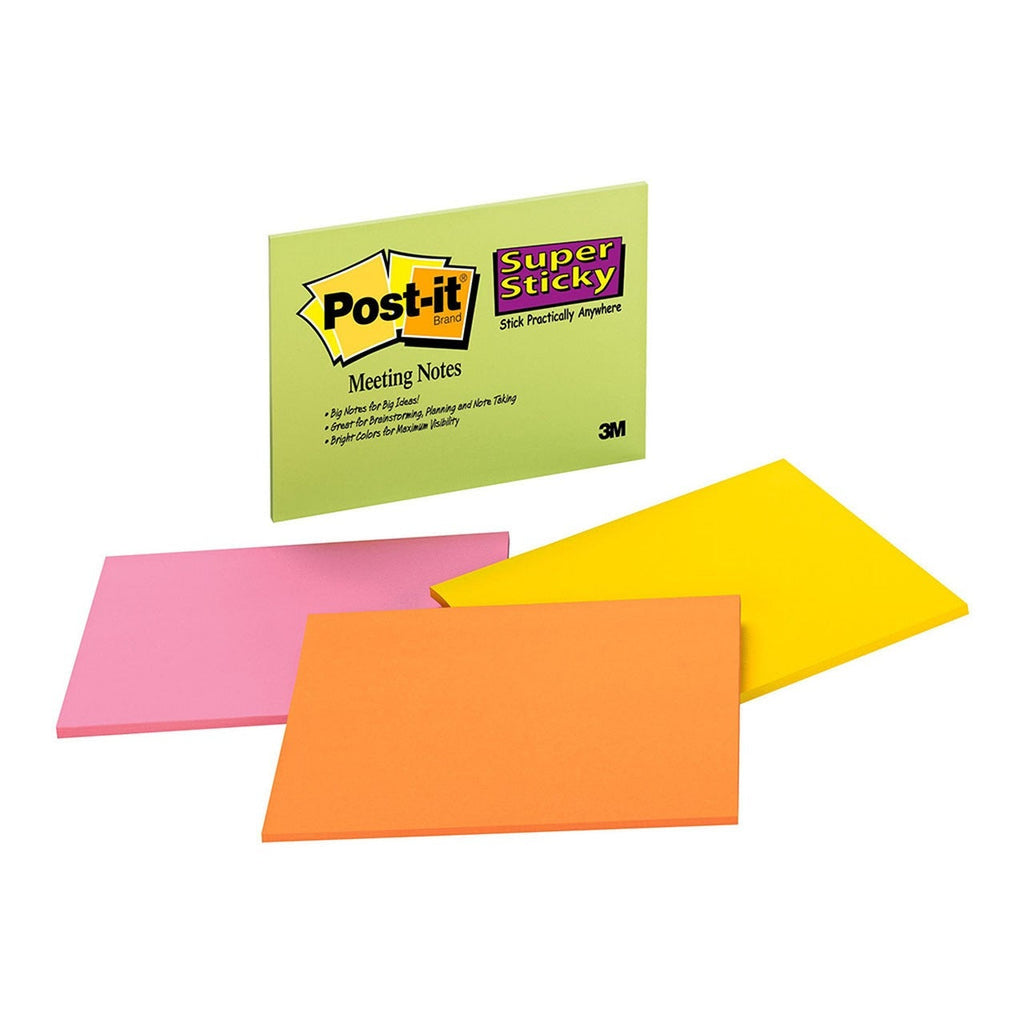 Post-it Super Sticky Lined Notes 660-SS 101mm x 152mm Assorted Pad ...