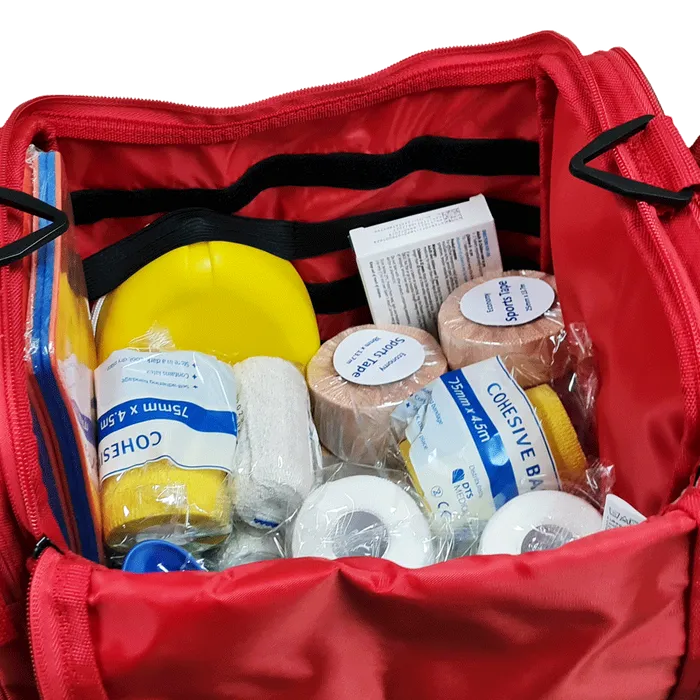 Premium Large Sports Team First Aid Kit in Red Bag DTFAKSTEAM001-RED