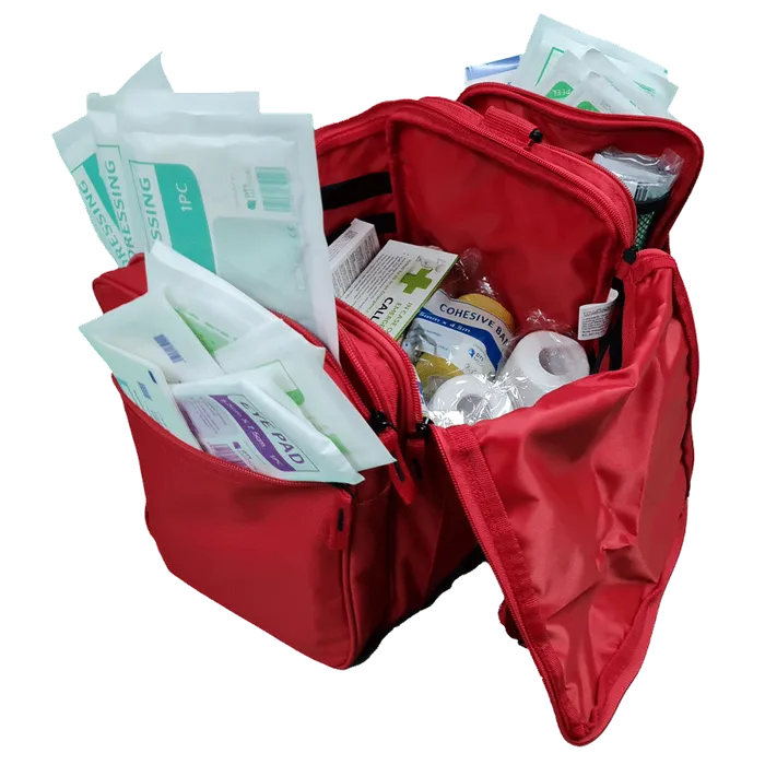 Premium Large Sports Team First Aid Kit in Red Bag DTFAKSTEAM001-RED