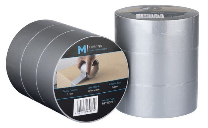 Premium Silver Cloth Tape 48mm x 30mt x 36 Rolls MPH13281