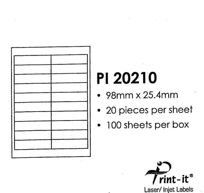 Print-it Labels 20's PUPI20210