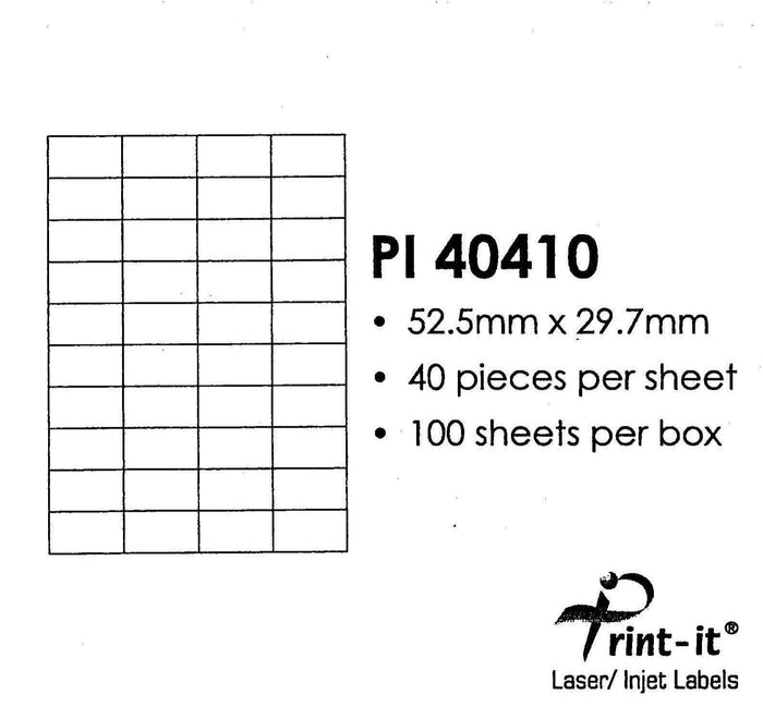 Print-it Labels 40's PUPI40410