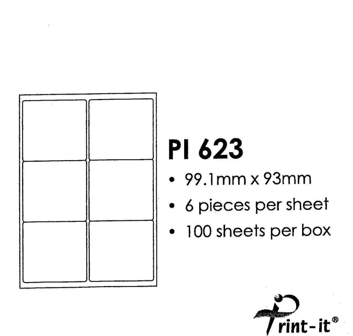 Print-it Labels 6's PUPI623