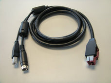 PRINTER CABLE 24V POWERED USB TO HOSIDEN & USB B 1.8M BLACK SKCADIUSB24V