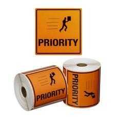 PRIORITY Printed Permanent Adhesive Label 99mm x 99mm x 500 Labels per roll MPH15112