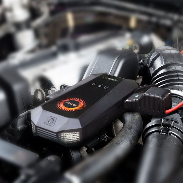 Promate 19000mAh Jump Starter Power Bank, Dual Port, Wireless Charger, Safety Hammer, Short Circuit Protection CDHEXABOLT-20