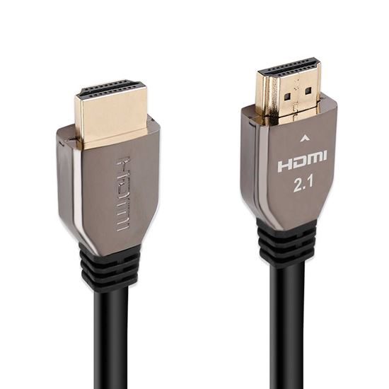 Promate 2m HDMI 2.1 Full Ultra HD Audio Video Cable, Up to 8K, Up to 7680x4320@60Hz, Supports Dynamic HDR & eARC, Gold Plated Connectors, Black CDPROLINK8K-200.BL