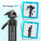 Promate 3-Way Precision Head Tripod, 53~150cm Height Adjustment, Secure Telescoping Legs, Rapid Adjustment Centre Column, Quick Release, Carry Strap With Top Handle, Black CDPRECISE-150