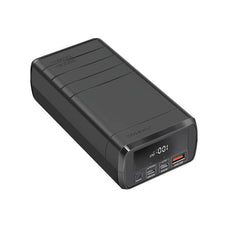 Promate 38000mAh 130W Quick Charging Power Bank, 100W PD, 2x USB-C, 1x USB-A, Adaptive Charging, Black CDPOWERMINE-130