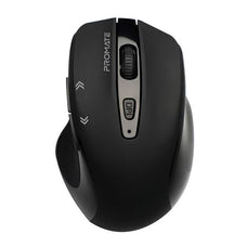 Promate EZGrip Ergonomic Wireless Mouse, Quick Forward/Back Buttons, Black CDCURSOR.BLK