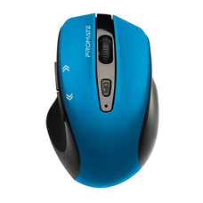 Promate EZGrip Ergonomic Wireless Mouse, Quick Forward/Back Buttons, Blue CDCURSOR.BL